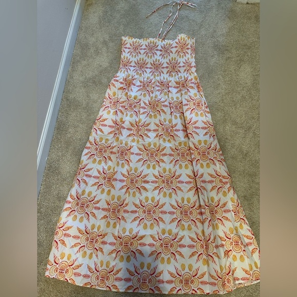 HILL HOUSE HOME The Lucy Nap Dress Orange Shell Mosaic Cotton XXL - Picture 5 of 6